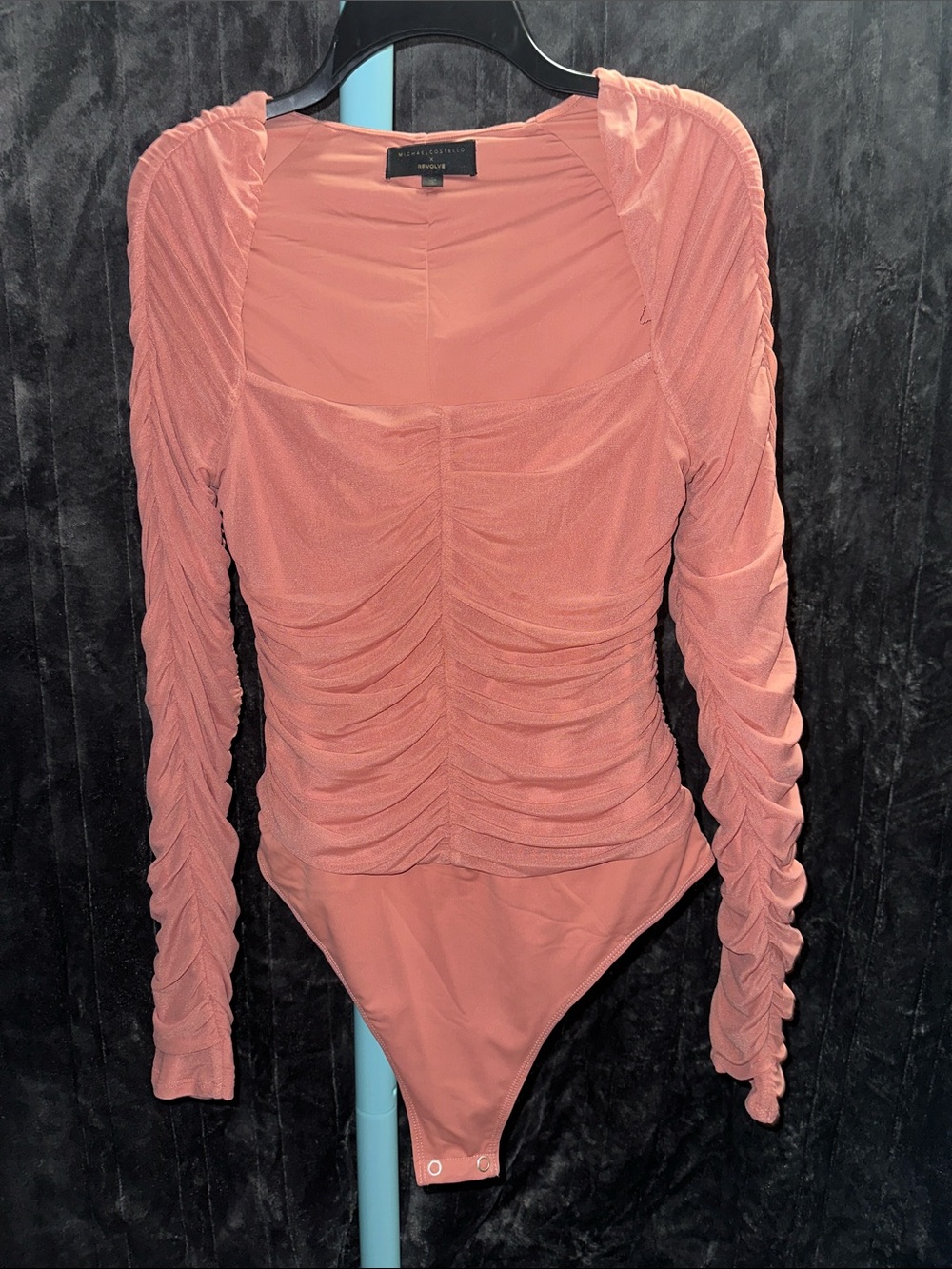 Michael Costello Blush Rose Fitted Top